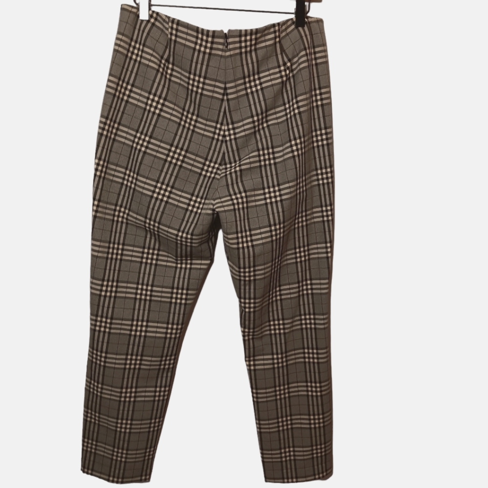 rag & bone Black and Gray Plaid Straight Leg Pants - Picture 3 of 7